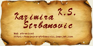 Kazimira Štrbanović vizit kartica